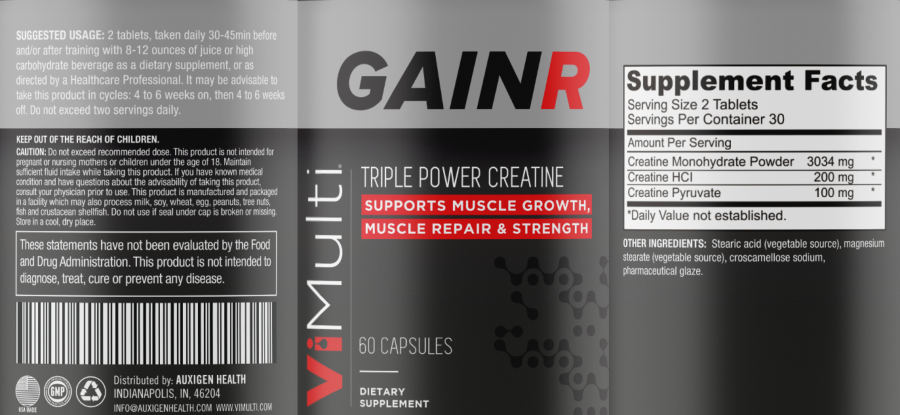 Official label of ViMulti GAINR (NIH DSLD #230966)