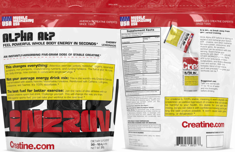 Official label of MMUSA Alpha ATP Cherry Lemonade (NIH DSLD #327365)