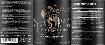 Gorilla Mind Sigma label (NIH DSLD)