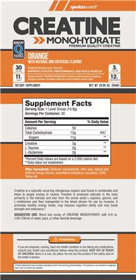 NewtonEverett Creatine Monohydrate Orange label (NIH DSLD)